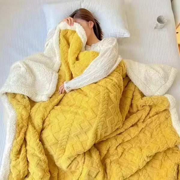 Lamp fur winter throw blanket fleece blankets