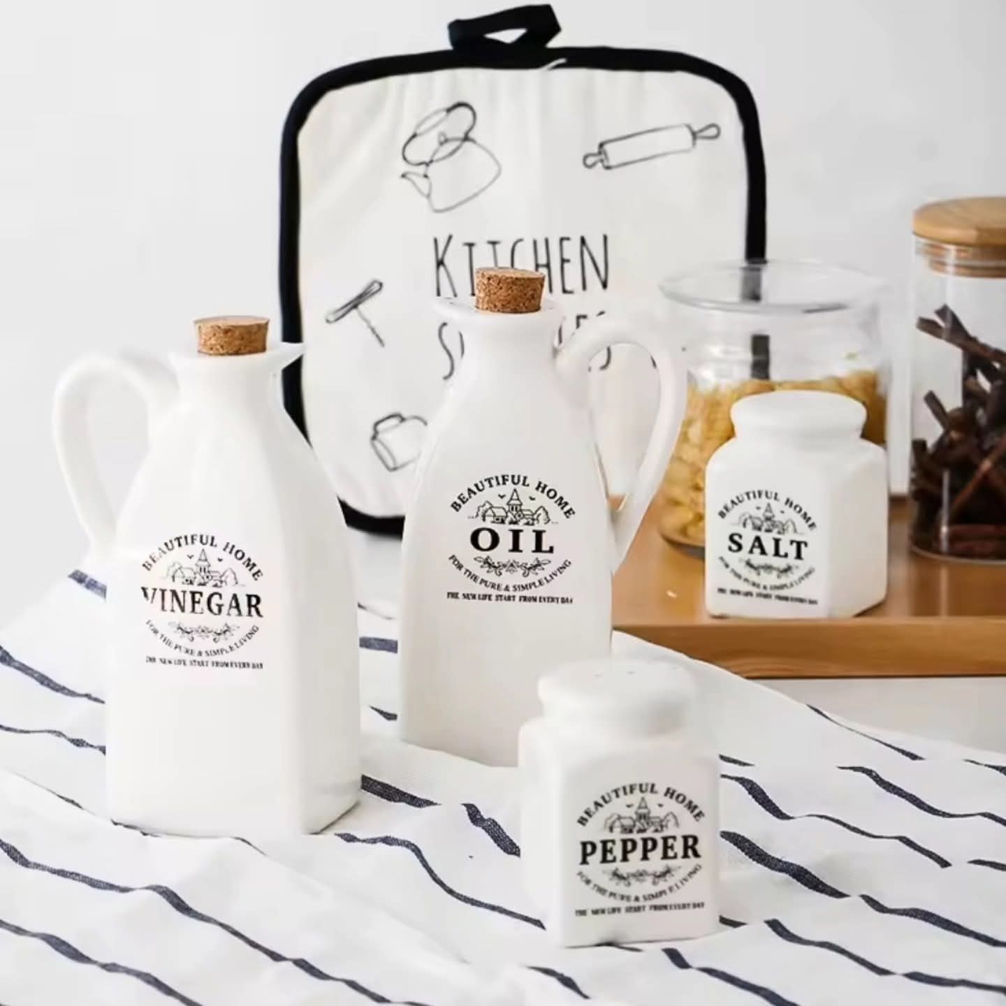 4 in 1 kitchen spice jars set