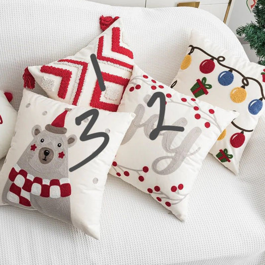 Set of 3 Christmas Throw Pillow Covers