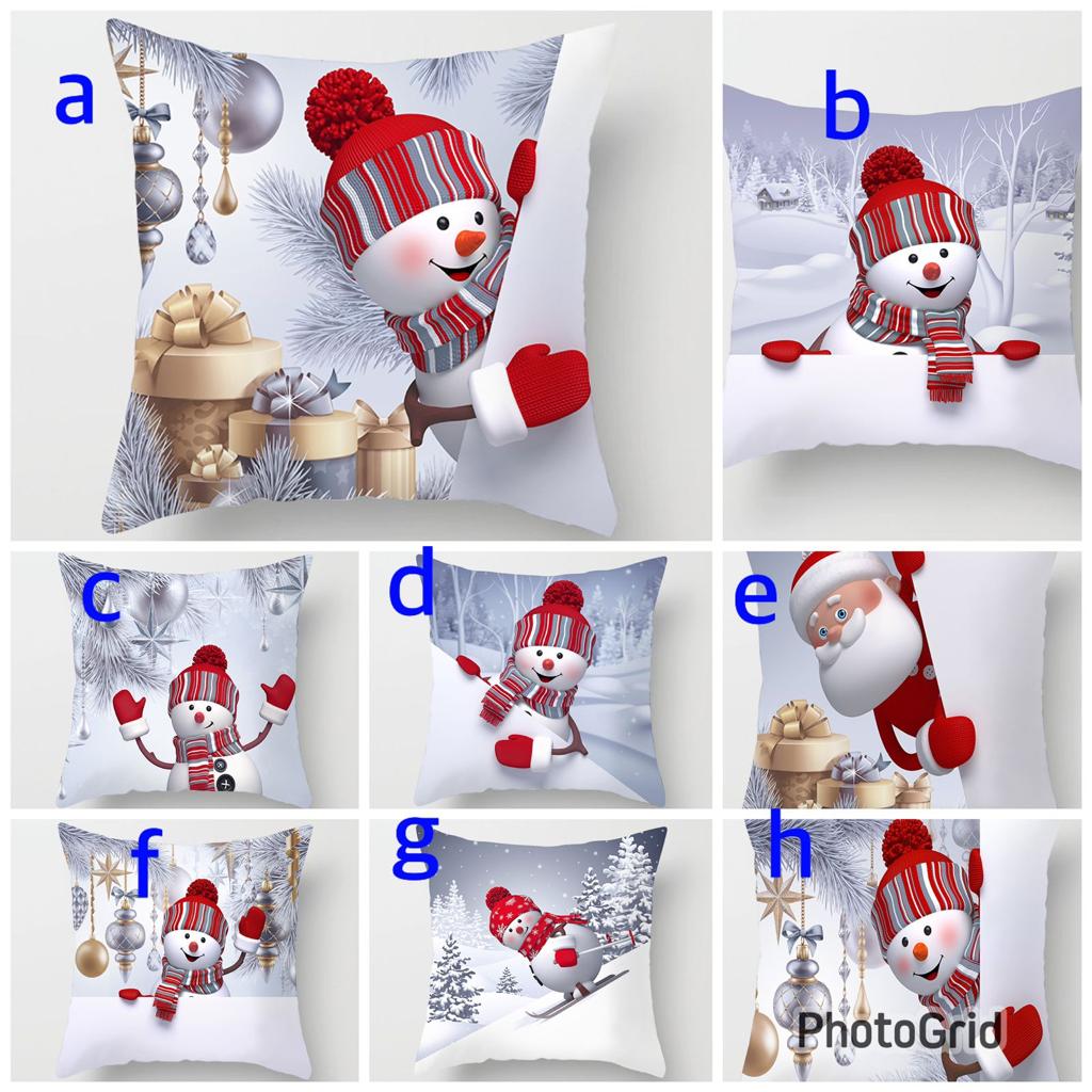 3pc Christmas throw covers cases