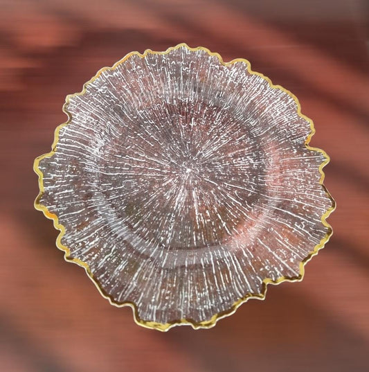 6pc clear charger plates