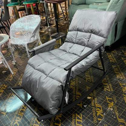 Adjustable Back Rocking Chair Grey