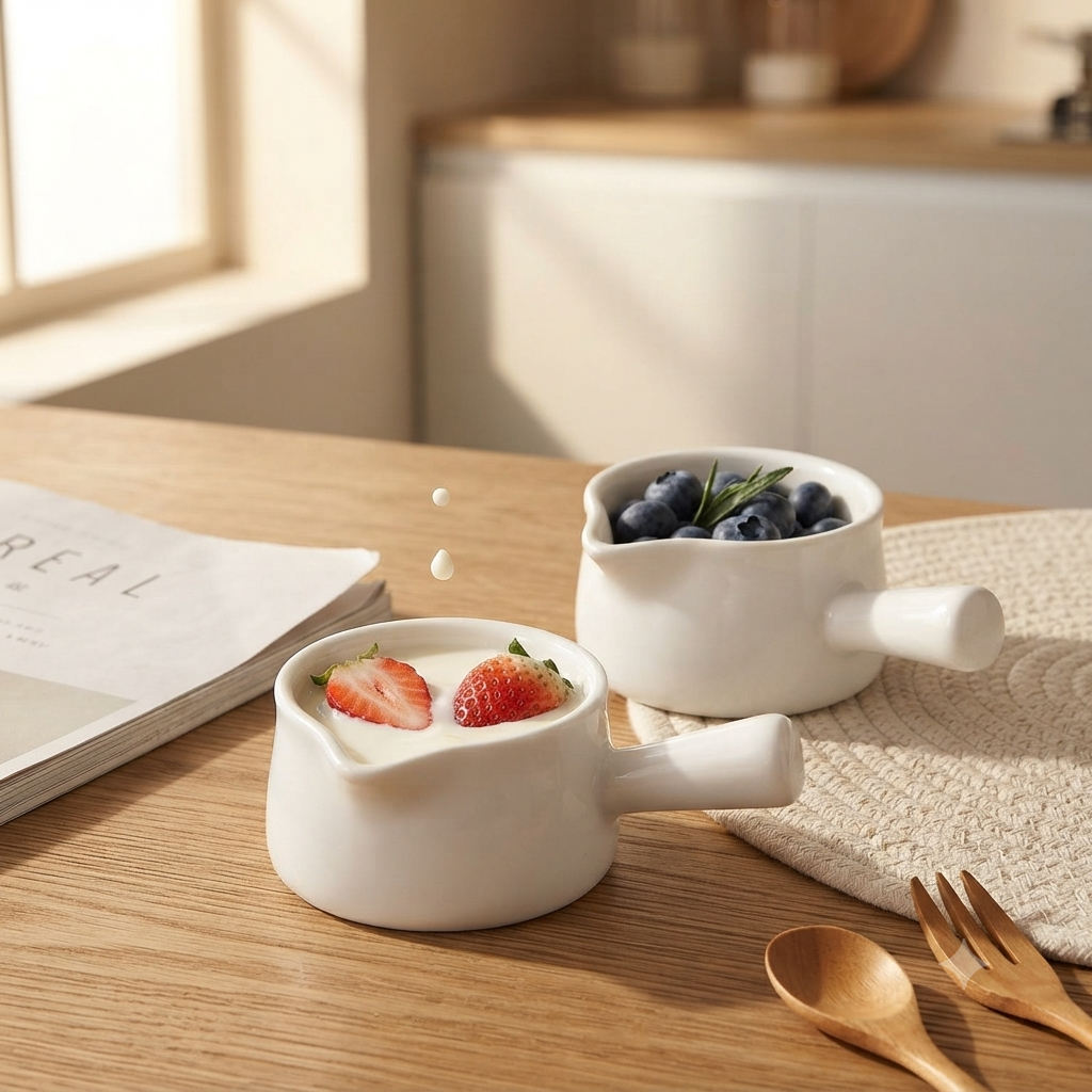 3Pcs Ceramic Creamer  Gravy Sauce Boat