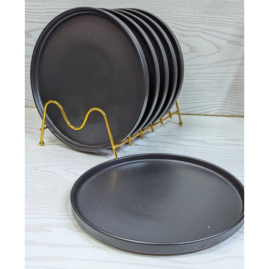 6Pc  black dinner plates