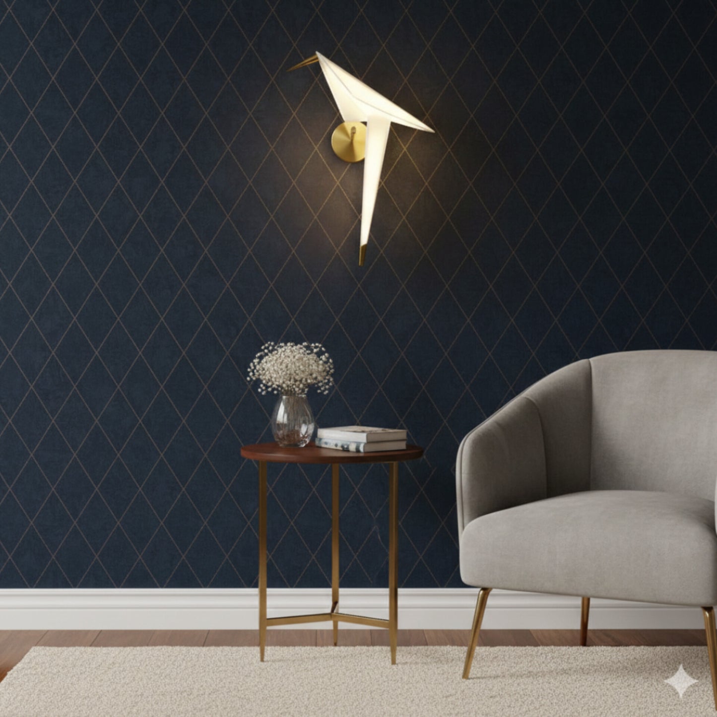 Creative Paper Crane Bird Wall light