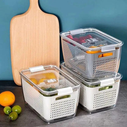 2pcs double layered storage box