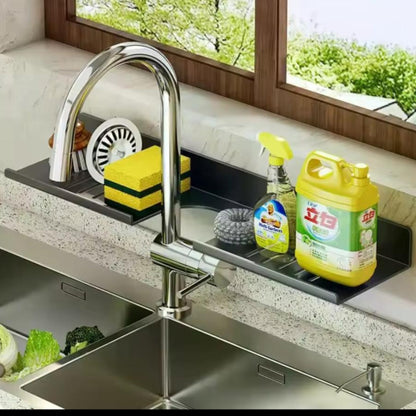 Metallic Faucet Storage Rack