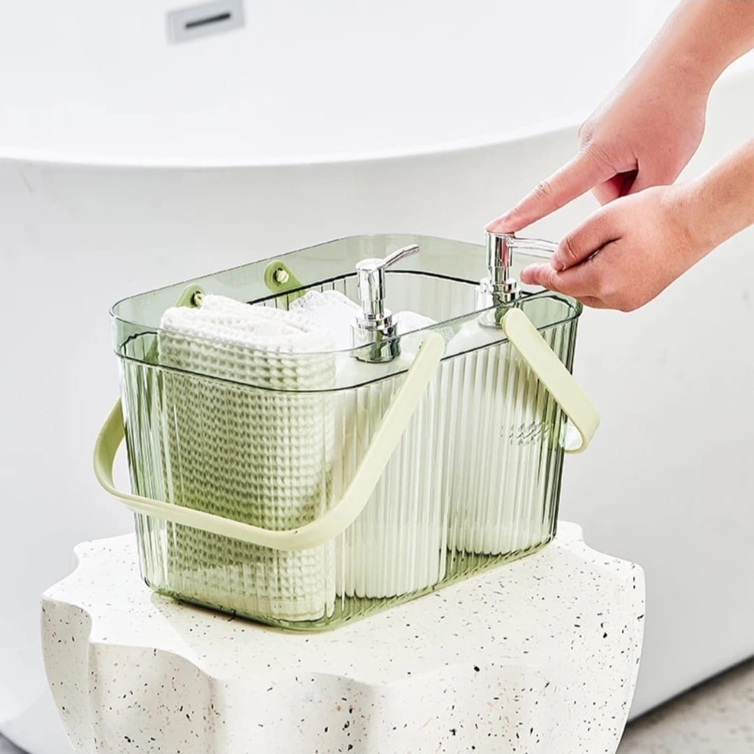 Clear storage basket