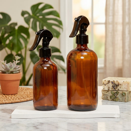 500Ml Amber Glass Spray Bottle