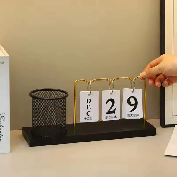 Desk Calendar and Pen Holder