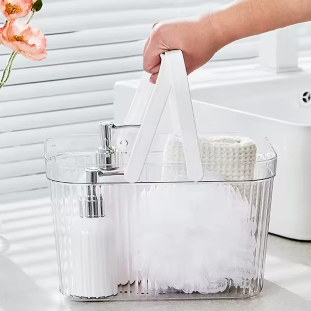 Clear storage basket
