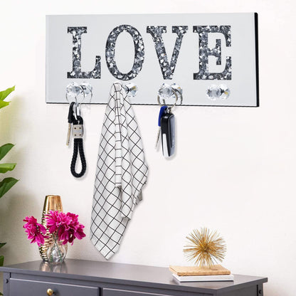 Crystal Glass Love Key Holder