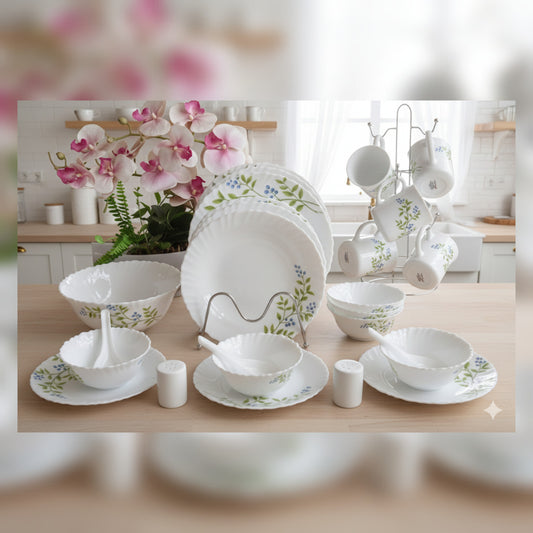 39pc Green ceramic dinner set 
