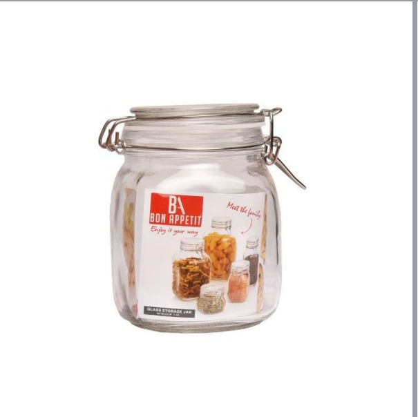 BA Glass Cereal Jars with Clip Locks