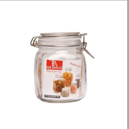 BA Glass Cereal Jars with Clip Locks