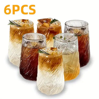 380ml Borosilicate Glass Texture Cup