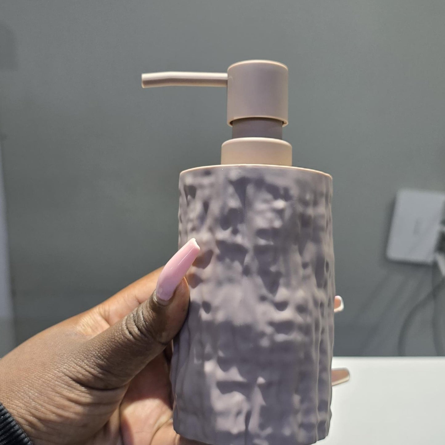 Stone Textured Soap Dispenser