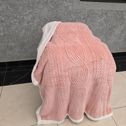 Lambswool  double sided throw blanket