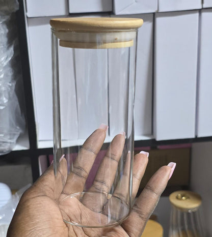 5Pcs Glass spice jars