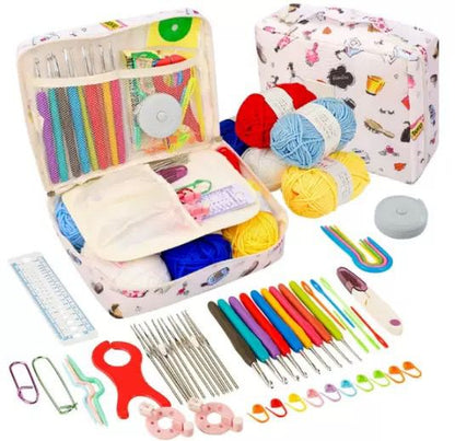 59 Piece Portable Crochet Hook and Accessory Set