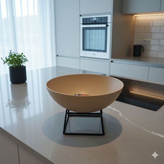 Ceramic bowl and stand