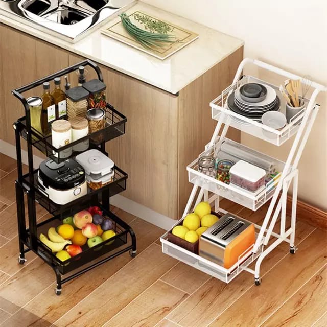 Multifuntional movable trolley storage rack – GEM HOME