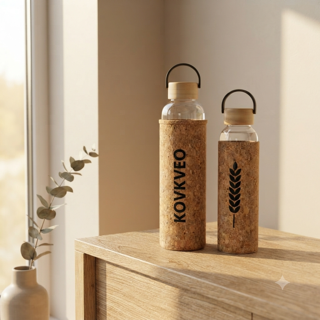 Bamboo Top Glass Water Bottle