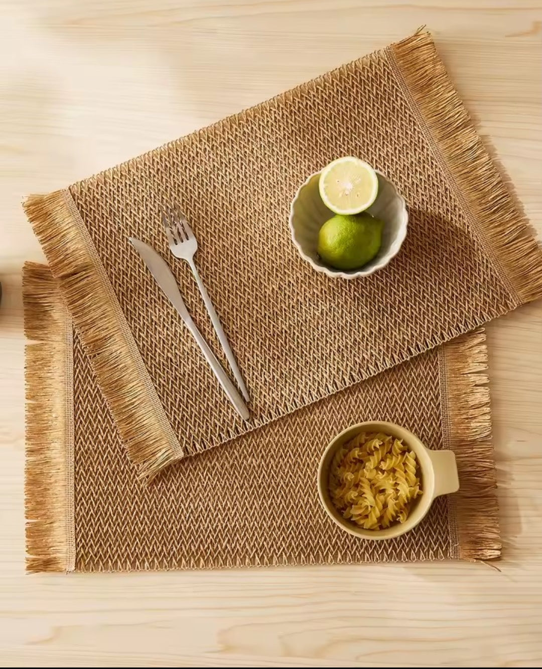 6Pcs set woven table mats
