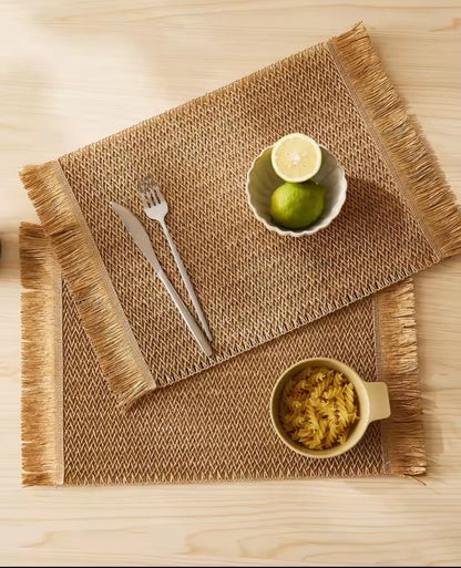 6Pcs set woven table mats