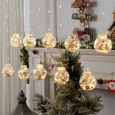 10 Santa Claus Garland Christmas Balls
