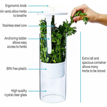 Refrigerator herb / vegetable saver