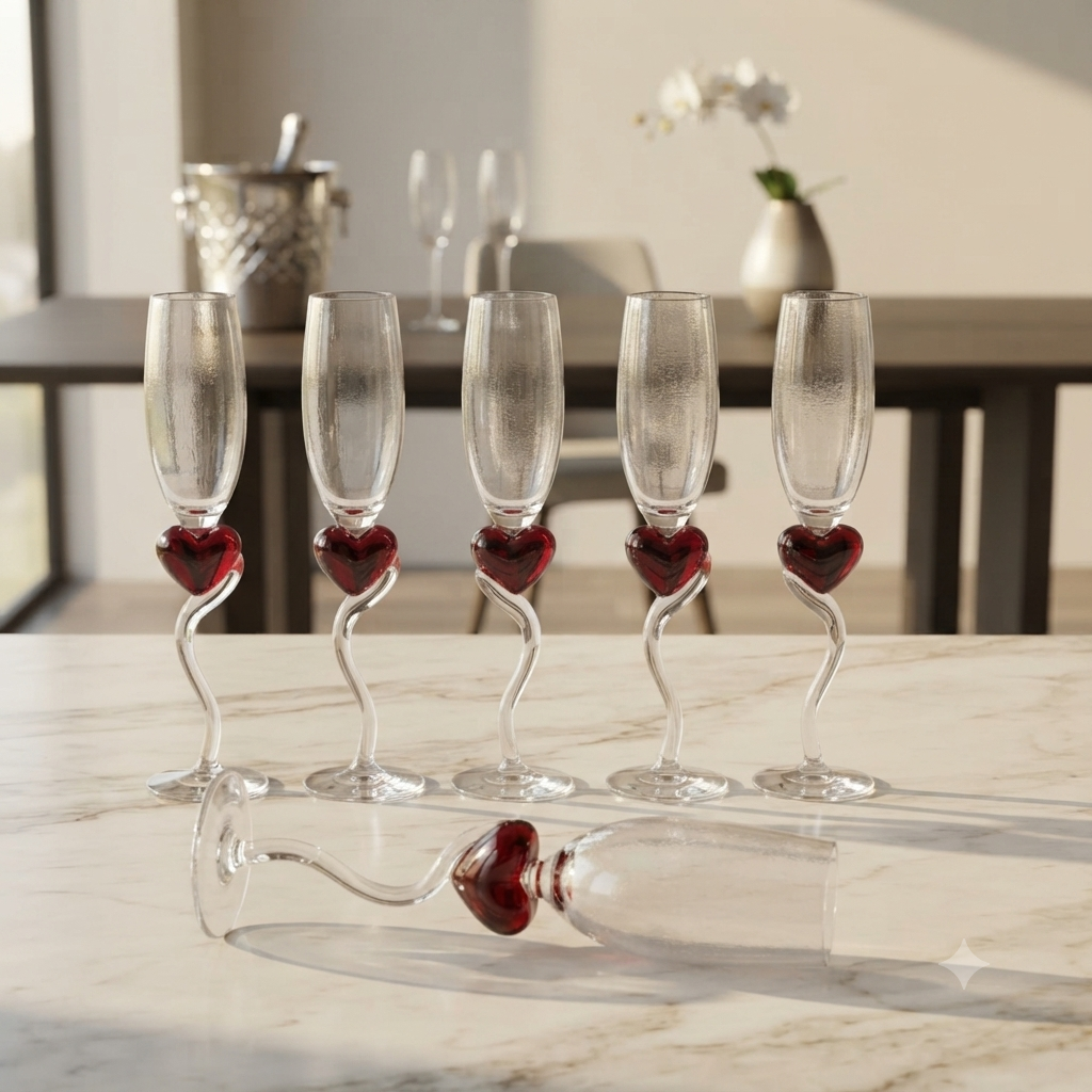 6Pcs Champagne Glass Set