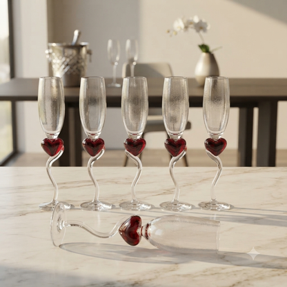 6Pcs Champagne Glass Set