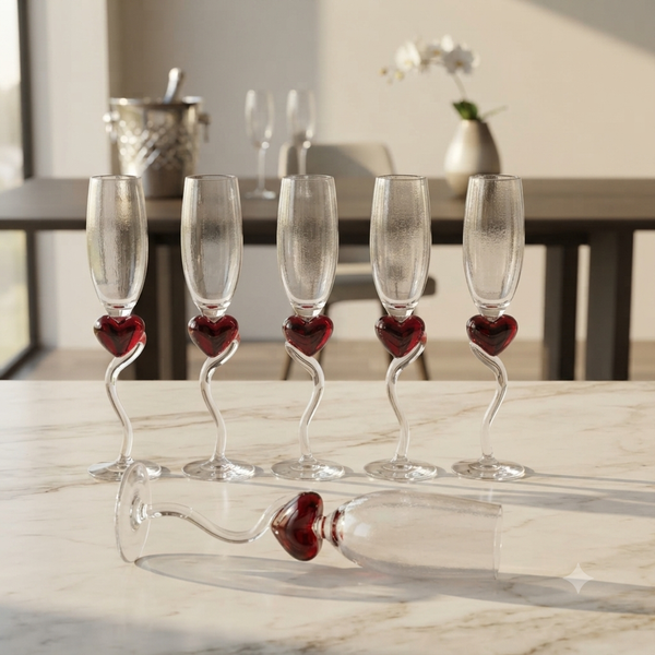 6Pcs Champagne Glass Set