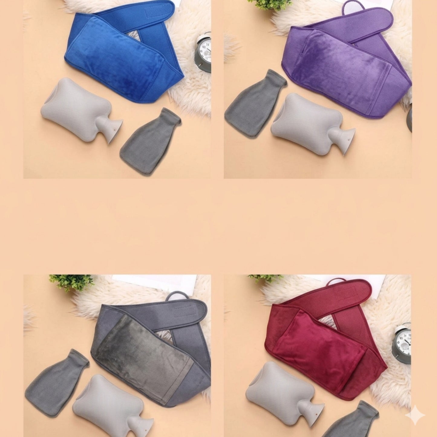 Hot Water Bottle Set with  Cover and Waist Bag