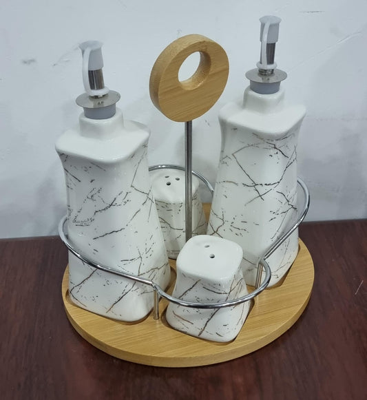 4Pc ceramic oil dispenser