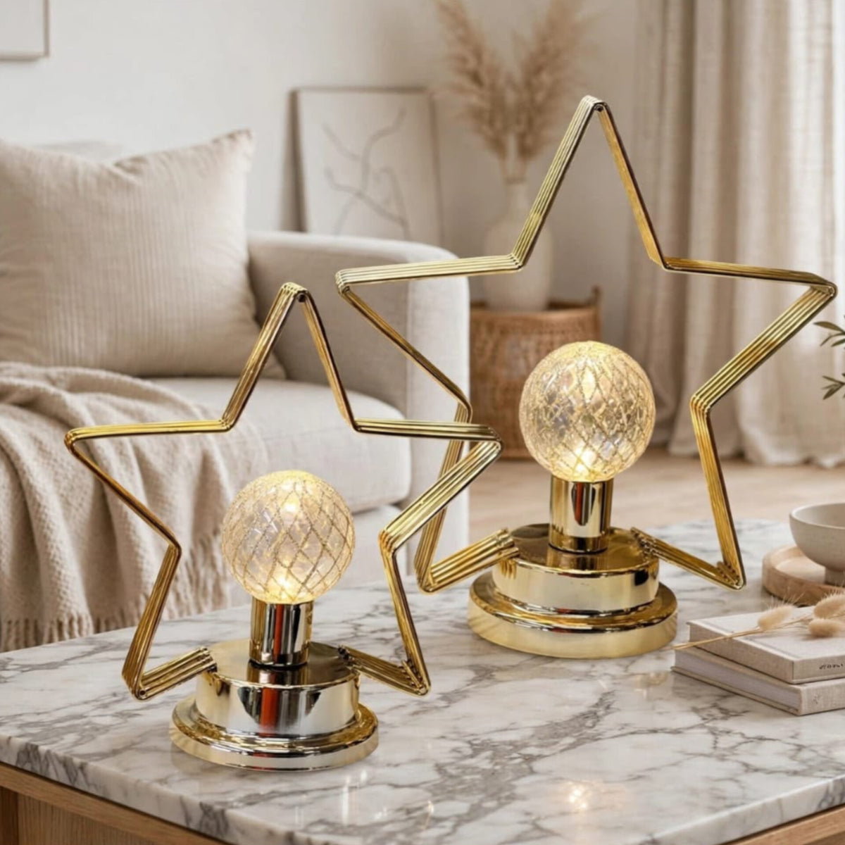 Gold Crystal Lamp