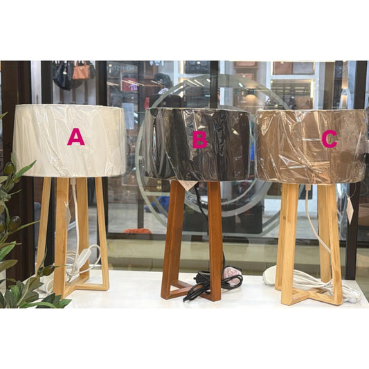 Wooden Tripod Table Lamp