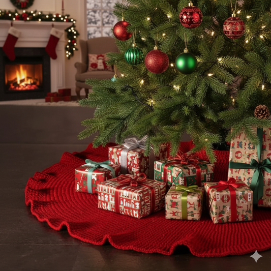 Christmas Knitted Tree Skirt