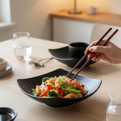 6pcs  black bowls