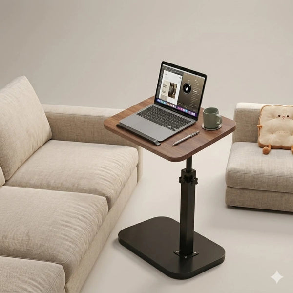 Adjustable Height C Shaped Side Table