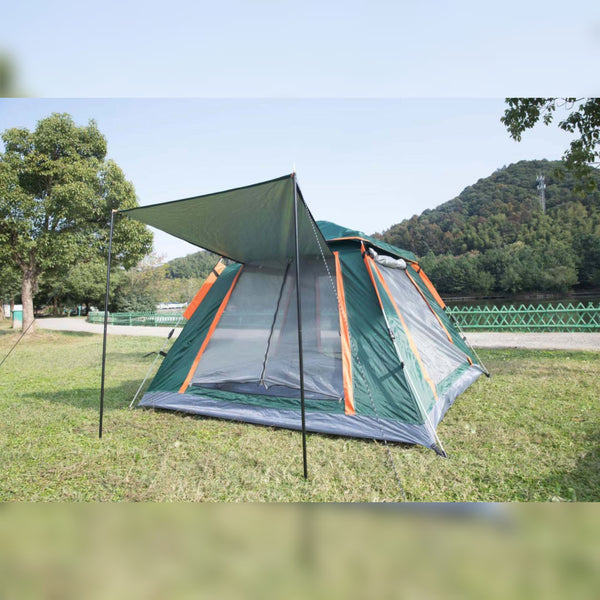 Automatic Instant Pop Up Family Camping Tent with Integrated Sun Awning 5-8 People