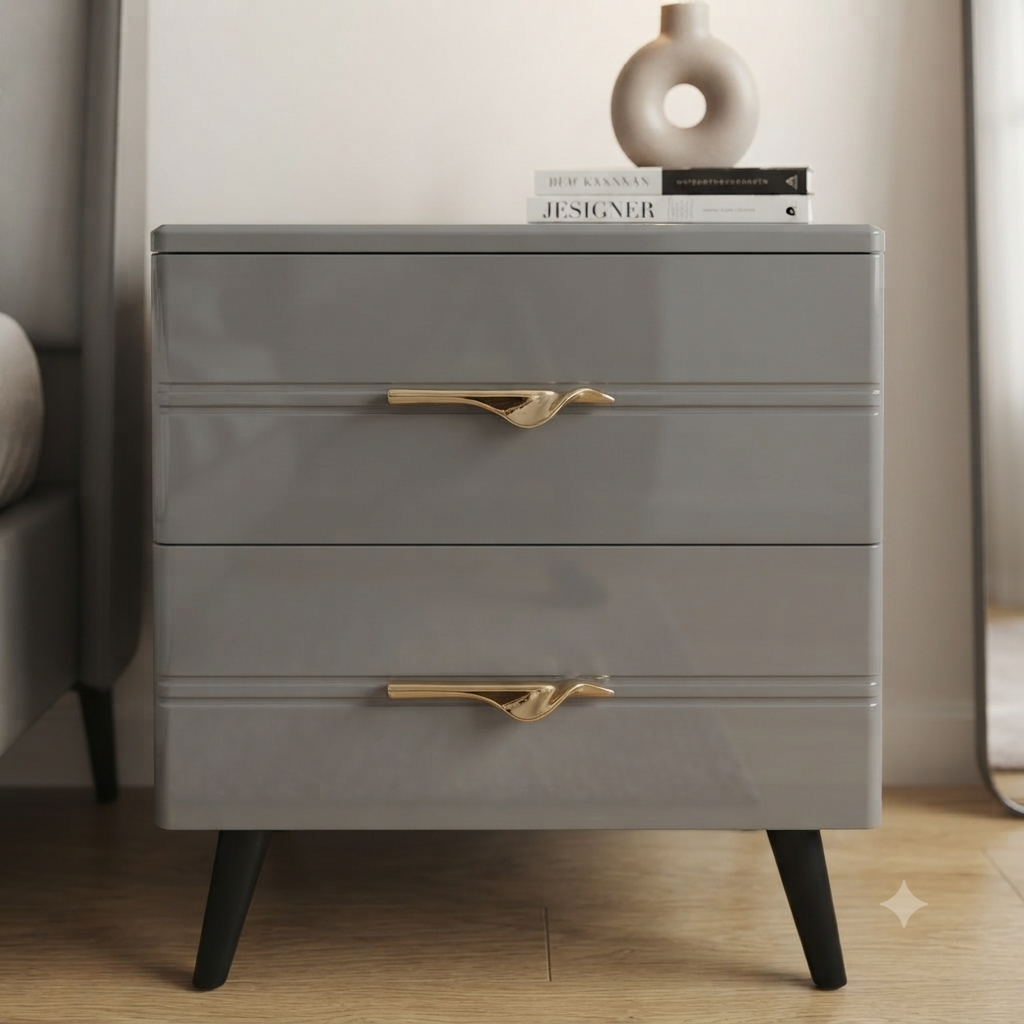Grey Bedside Cabinet