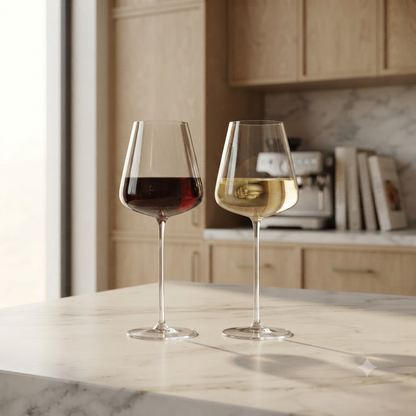 Long Stem Wide Wine Glasses