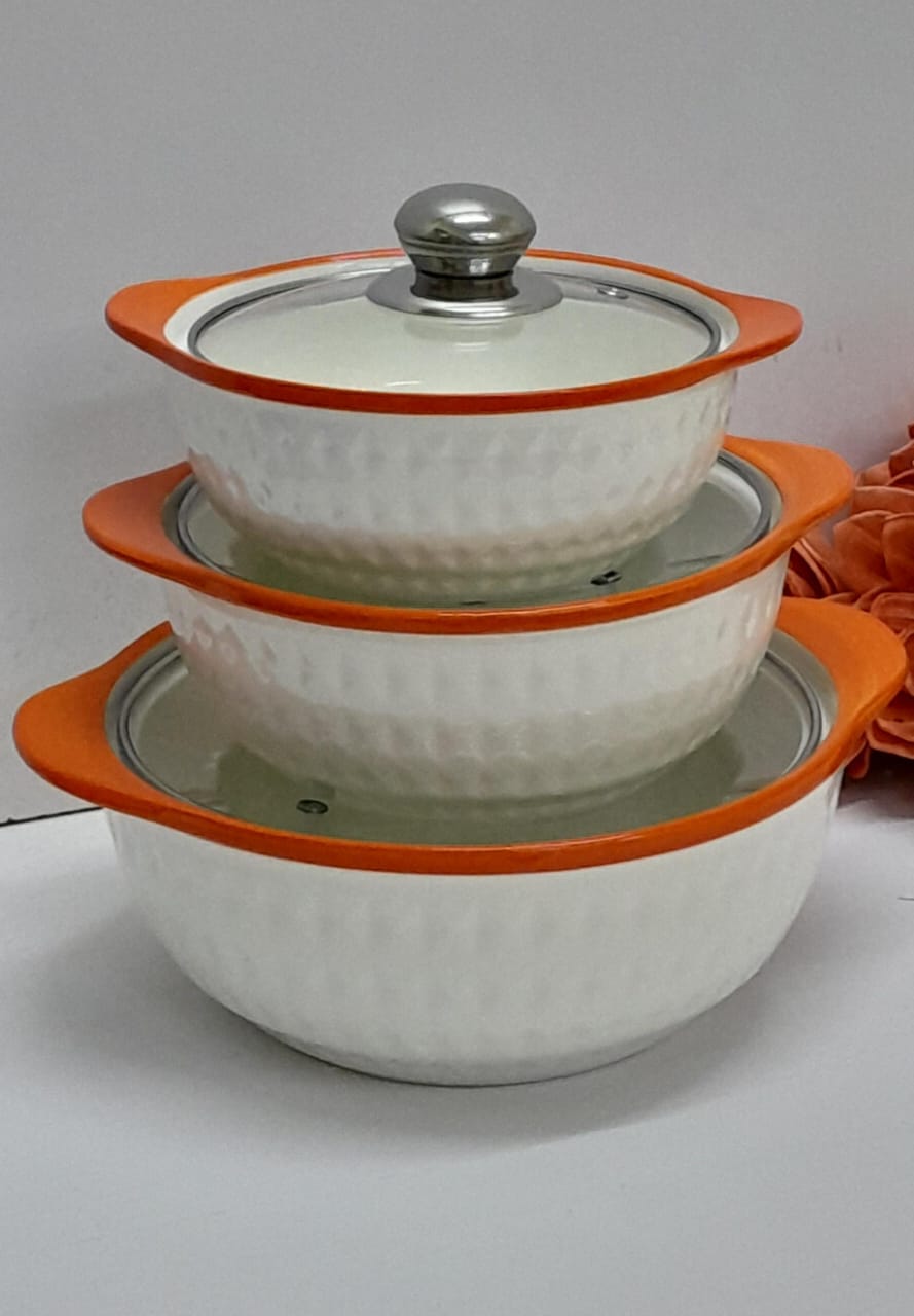 3 Piece ceramic serving bowls set