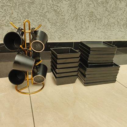 Black dinner set