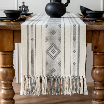 Bohemian  Table Runner with Tassel