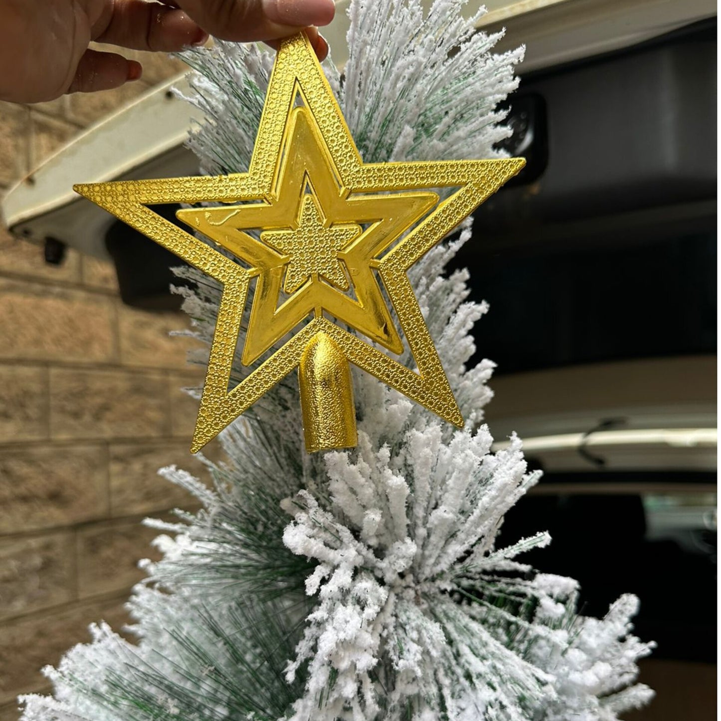 Christmas star topper garland