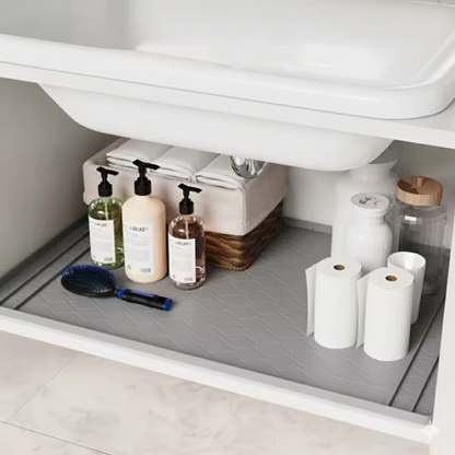 Waterproof silicone under sink mat