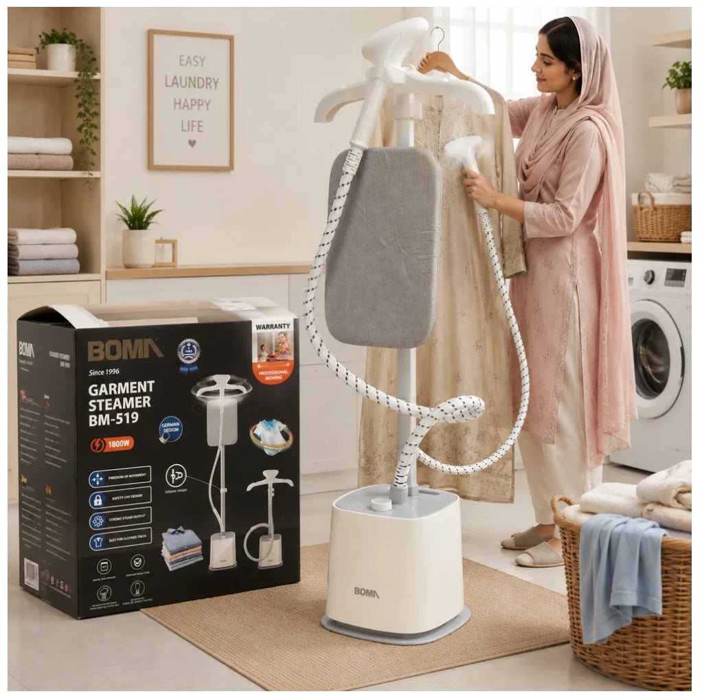 1800W 1.8L Steam Iron Standing Garment Steamer with Ironing Board